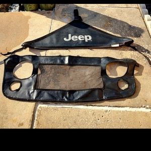 Jeep wrangler bra and grill cover